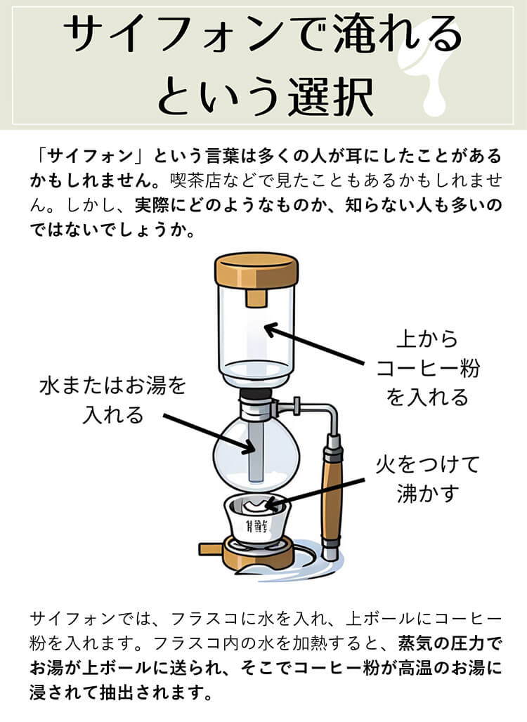 サイフォンで淹れるという選択